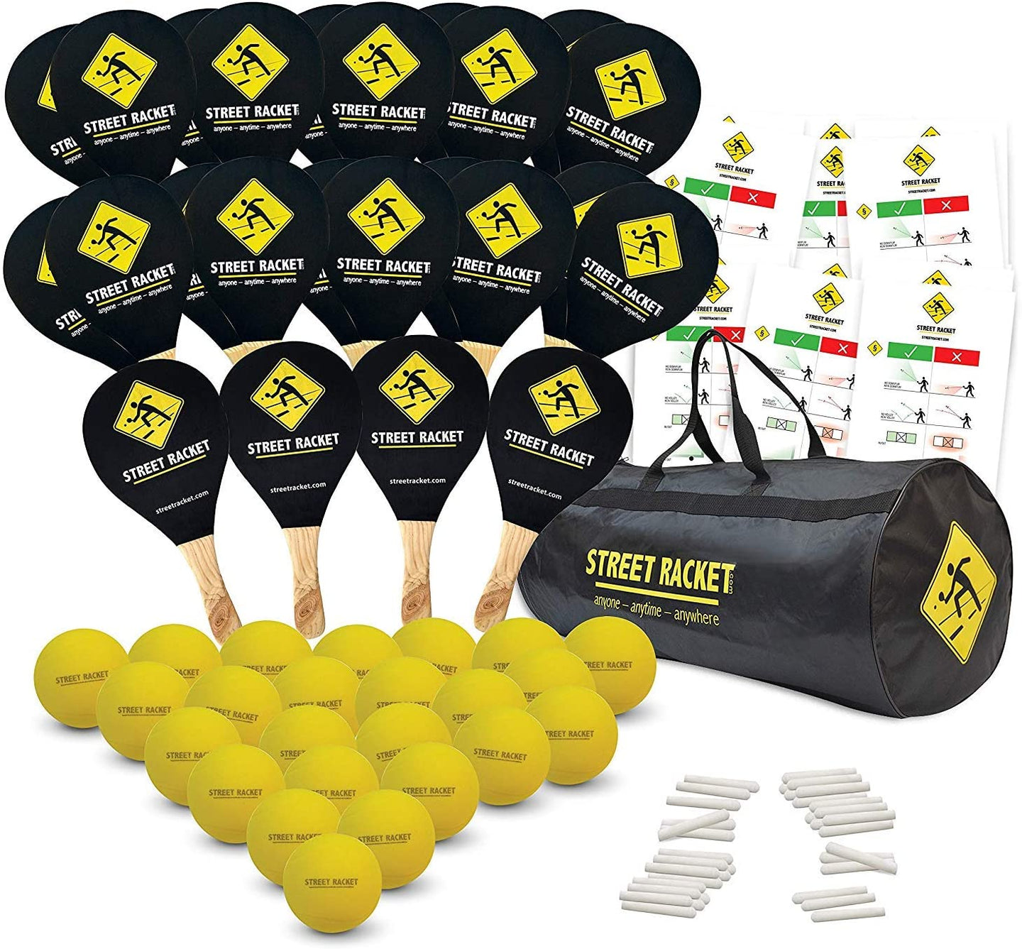 24 Player Street Racket Set